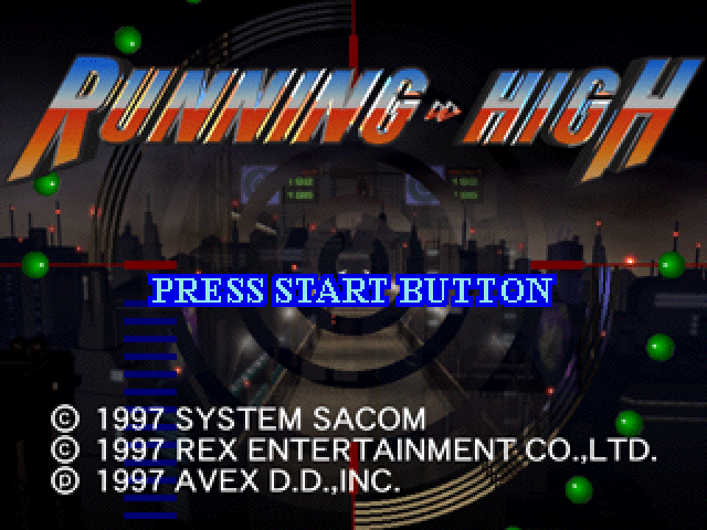 Running High title screen for Playstation
